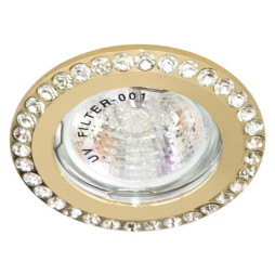 Вбудований світильник Feron DL100-C під лампу прозорий золото