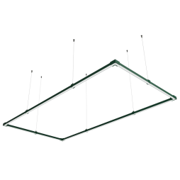 Світильник розбірний світлодіодний підвісний, стельовий "Тетрагон міні" прямокутник 110-240V 48W 6500k 1000*2000 зелений корпус LEDUA