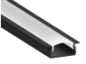 Профиль алюминиевый LEDUA АЛ-78 + рассеиватель для LED ленты врезной 2 м Черный