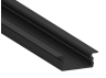 Профиль алюминиевый LEDUA АЛ-78 + рассеиватель для LED ленты врезной 2 м Черный