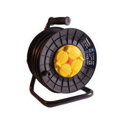 Подовжувач-котушка LMK72007 4 гнізда з кришками 30м 16А с/з захист від перенагрузки, максимальне навантаження 800-3000Вт Лємансо