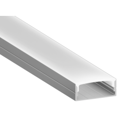 Профиль алюминиевый анодированный LEDUA АЛ-73 + рассеиватель для LED ленты накладной 2 м