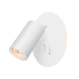 Светильник VIDEX под лампу GU10 настенный с подсветкой и кнопкой Белый (VL-SPF24E-W)