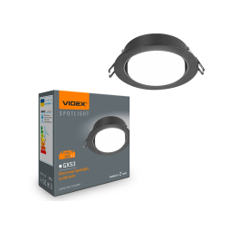 Светильник VIDEX под лампу GX53 врезной Черный (VL-SPF27R-B)