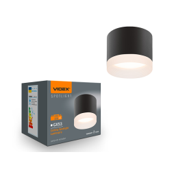 Светильник VIDEX под лампу GX53 накладной Черный (VL-SPF25A-B)