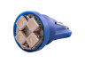 Світлодіодна авто лампа T10-3528-4smd синій 12V LEDUA