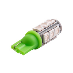 Світлодіодна авто лампа T10-5050-13smd зелений 12V LEDUA
