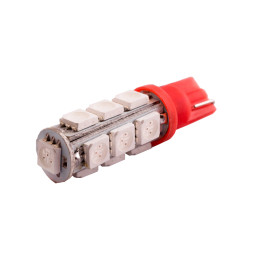Світлодіодна авто лампа T10-5050-13smd червоний 12V LEDUA
