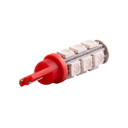 Світлодіодна авто лампа T10-5050-13smd червоний 12V LEDUA