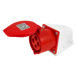 Гніздо стаціонарне (ГС) 32А 4п (3п+н) 380-415V IP44 червоне LEE-124 LM2013 Лємансо