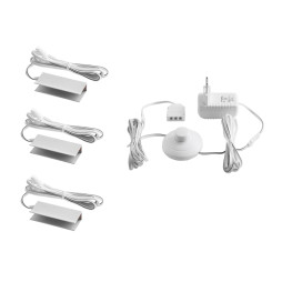 Комплект светодиодных клипс алюминиевых LEDUA для подсветки стеклянных полок 3шт 220В белый