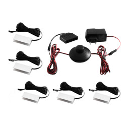 Комплект светодиодных клипс алюминиевых LEDUA для подсветки стеклянных полок 5шт 220В белый