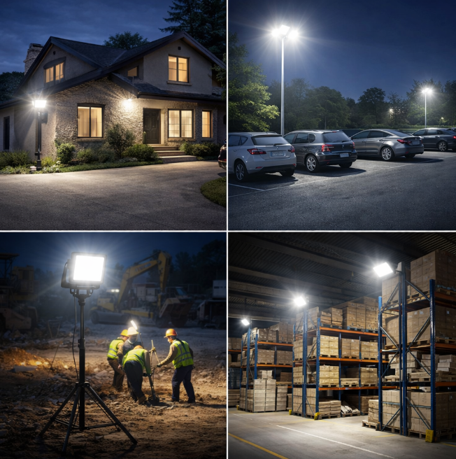 Де використовуються світлодіодні прожектори?