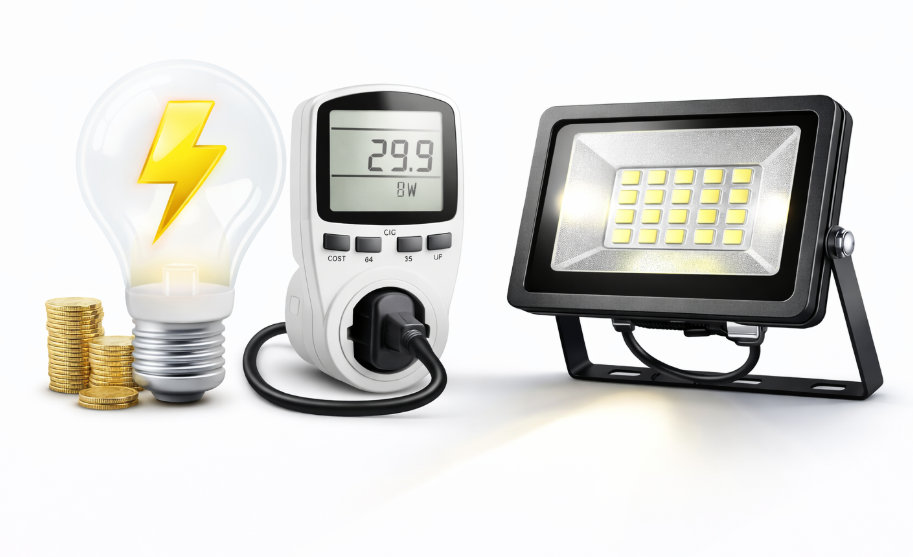 Сколько электроэнергии потребляет LED прожектор?