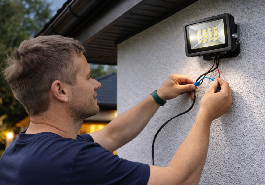 Как подключить светодиодный прожектор?